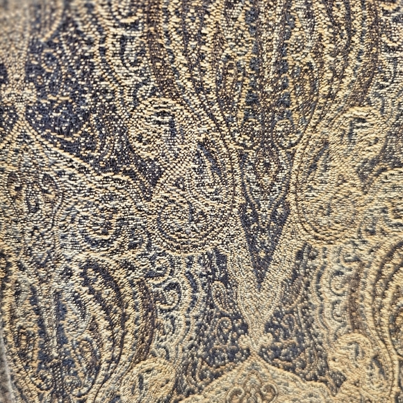 BonWorth Tapestry Jacket MP Petite – Brown & Gold Zip Front Paisley Woven Blazer - Picture 2 of 10